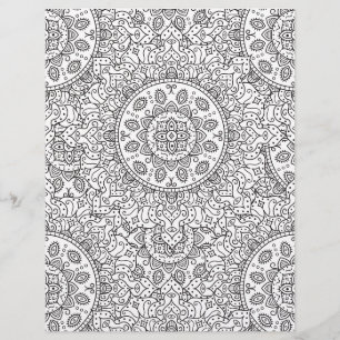 Colouring Page Eastern Abstract Scrapbook Paper