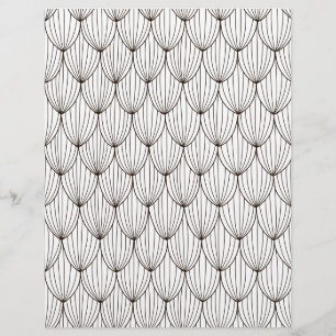 Colouring Page Shingles Petals Scrapbook Paper