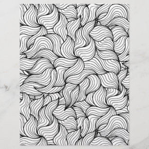 Colouring Page Windy Waves Scrapbook Paper