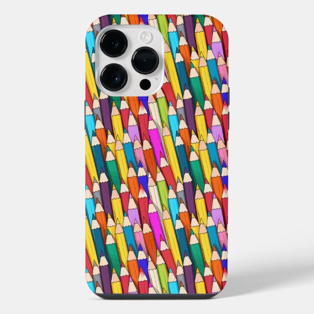 Colouring Pencils Pattern iPhone Case (Back)