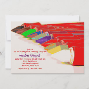 Colouring Pens Invitation