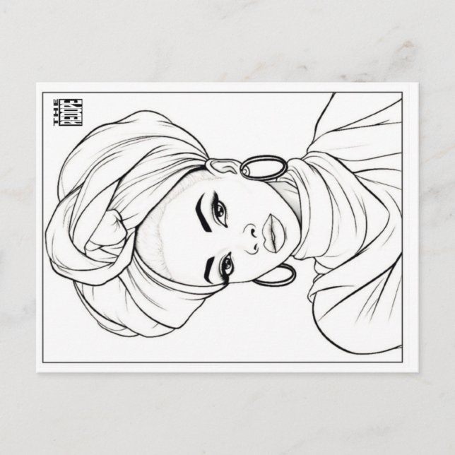 Colouring Post Card | SAHARA (Front)