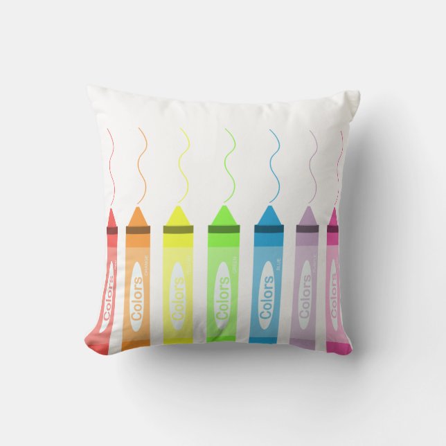 Colouring Time! Throw Pillow (Front)