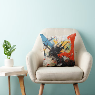 Colours Abstract Art Throw Pillow