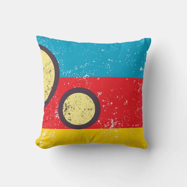 colours and shapes throw pillow (Front)