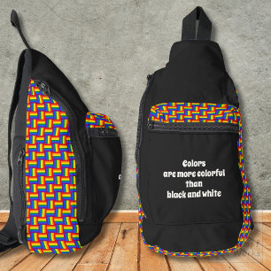 Colours are more colourful than black and white sling bag