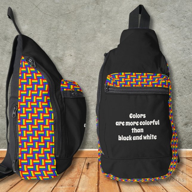 Colours are more colourful than black and white sling bag (Creator Uploaded)