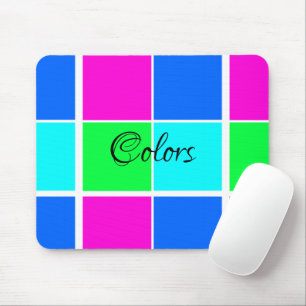 Colours Blue Pink Green  Mouse Pad! Pad