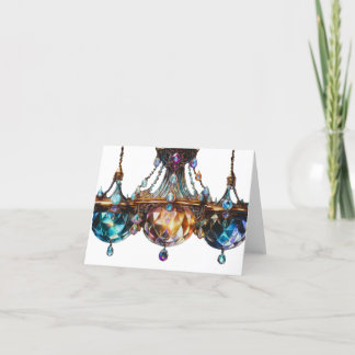 Colours Chandelier  Thank You Card