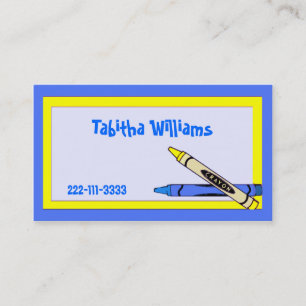 Colours Children's Calling Card