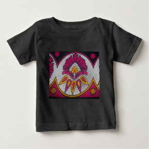 colours cool retro vintage African traditional sty Baby T-Shirt
