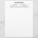 Colours Design Your Business Name Office Letterhea Letterhead<br><div class="desc">Your Colour and Font - Custom Simple Black and White Business Office Letterhead - Add Your Business Name - Company / Address - Contact Information - Resize and move or remove and add elements / image with customization tool. 
Good Luck - Be Happy :)</div>