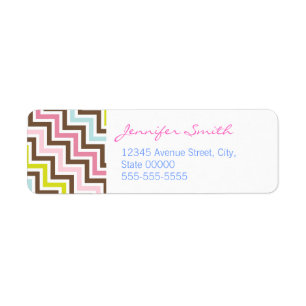 Colours Diagonal Zigzag Chevron Pattern