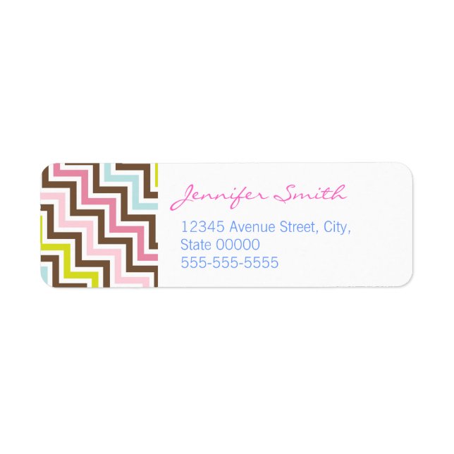 Colours Diagonal Zigzag Chevron Pattern (Front)