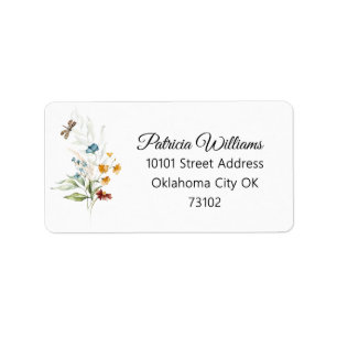 Colours Dutch Still Life Watercolor Floral Address Label