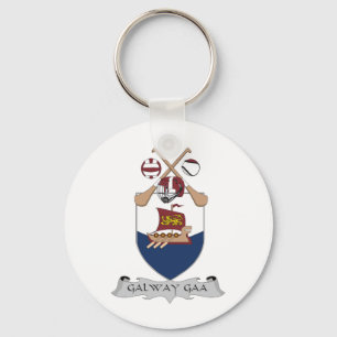 Colours for the GAA Team for County Galway Keychain