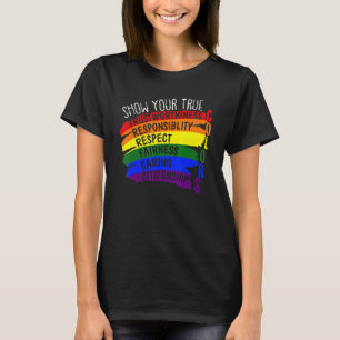 Colours Gay Rainbow Pride Flag Lgtbq Cool Lgbt Mon T-Shirt