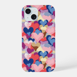 Colours Heart Pattern iPhone 15 Case