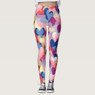 Colours Heart Pattern Leggings