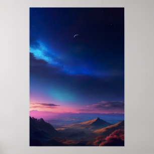 Colours in the Celestial Canvas Poster