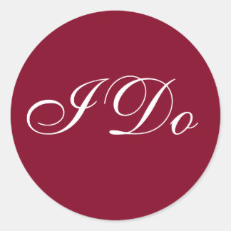 Colours Invitation Burgundy Classic Round Sticker