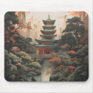 Colours Landscape Asian House Mouse Pad