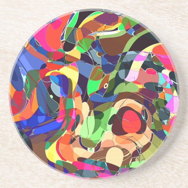 Colours mashup coaster (Front)