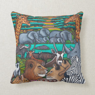Colours of Africa Throw Pillows