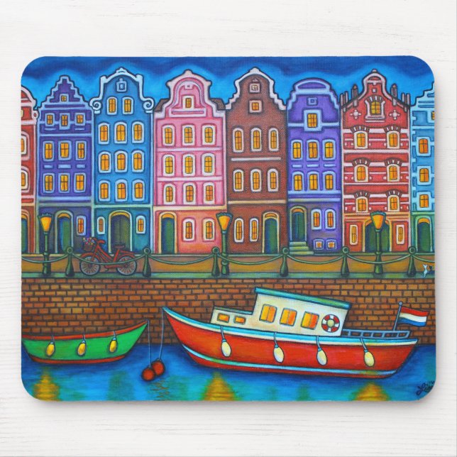Colours of Amsterdam Mouse Pad by Lisa Lorenz (Front)