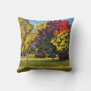 Colours of Autumn in Reds Purples Oranges Yellows Throw Pillow