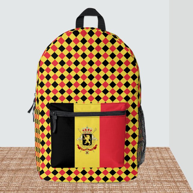 Colours of Belgium backpack, Belgian Flag Printed Backpack (Creator Uploaded)