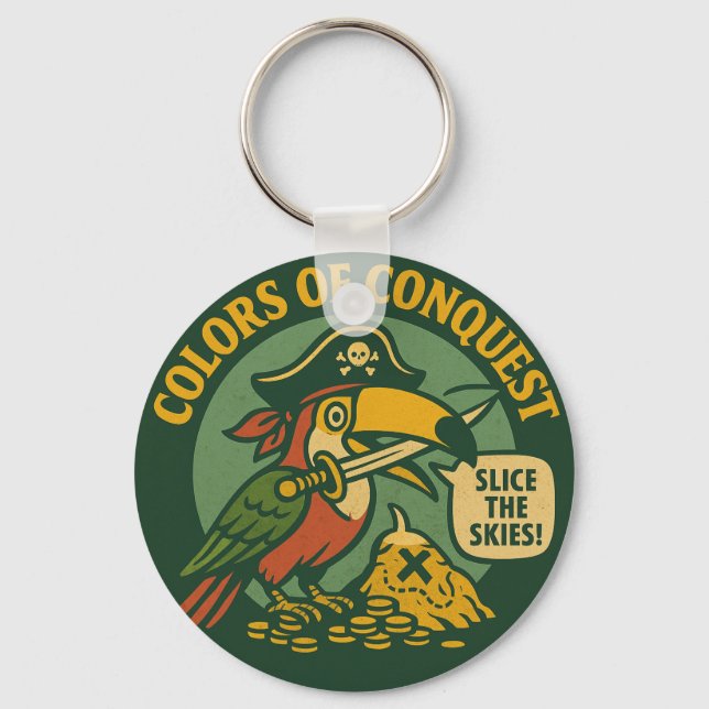 Colours Of Conquest Pirate Toucan Keychain (Front)