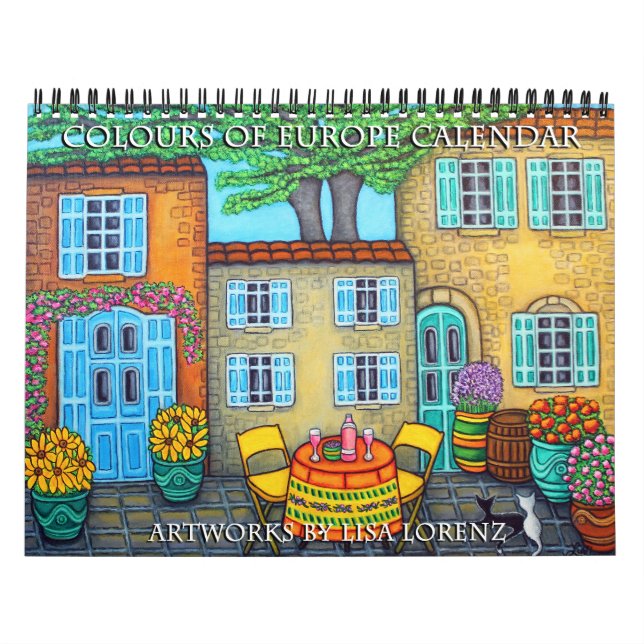 Colours of Europe 2-Page Calendar by Lisa Lorenz (Cover)