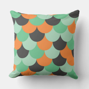 Colours of fall abstract pattern throw pillow
