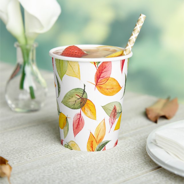 Colours Of Fall Paper Cups (Insitu)