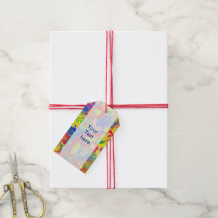 Colours of Flower Power + your Text Gift Tags