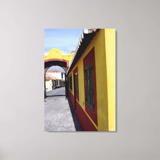 Colours of Funchal Portugal Wrapped Canvas (Front)