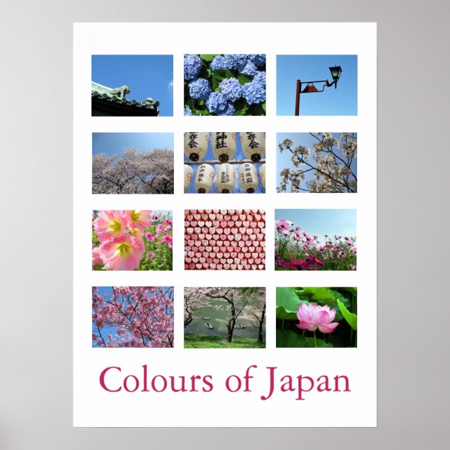 Colours of Japan (blue/white/pink) Poster (Front)