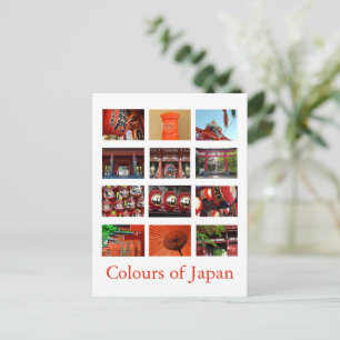 Colours of Japan (red/vermilion) Postcard