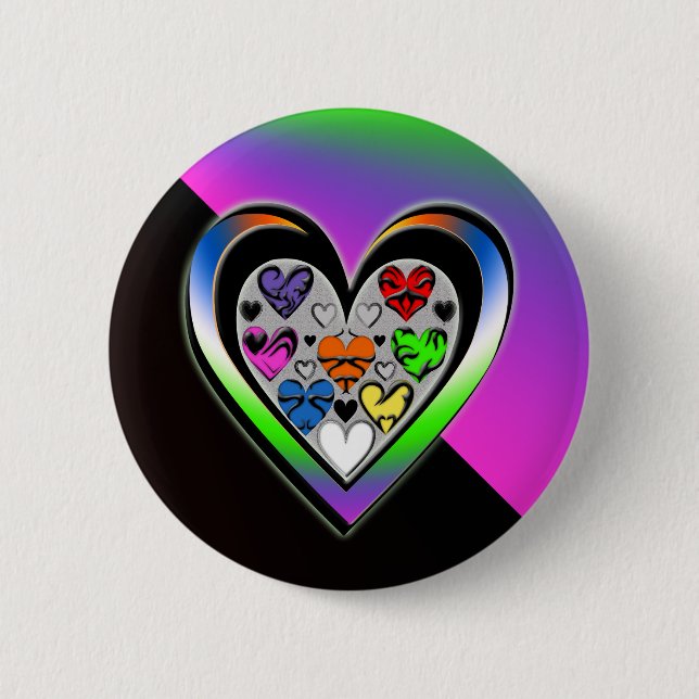 Colours of Love 2 Inch Round Button (Front)