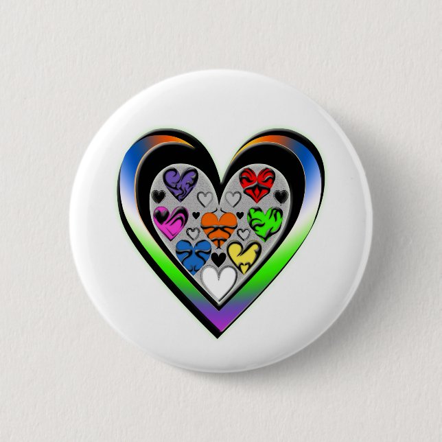 Colours of Love 2 Inch Round Button (Front)