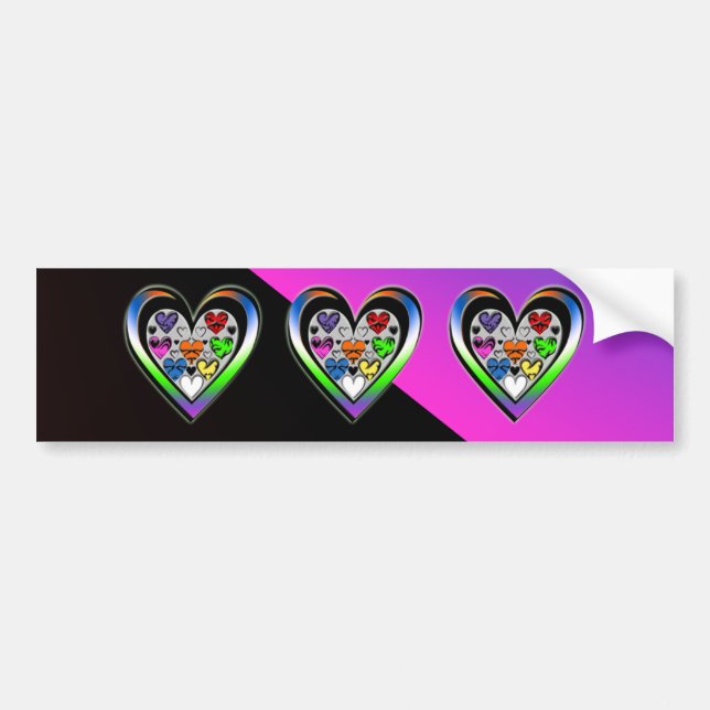 Colours of Love Bumper Sticker (Front)