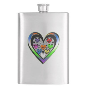 Colours of Love Hip Flask