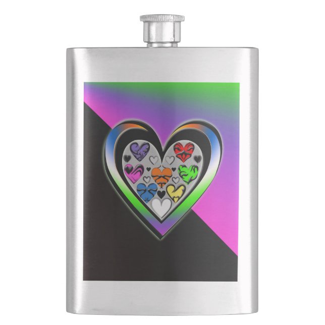 Colours of Love Hip Flask (Front)
