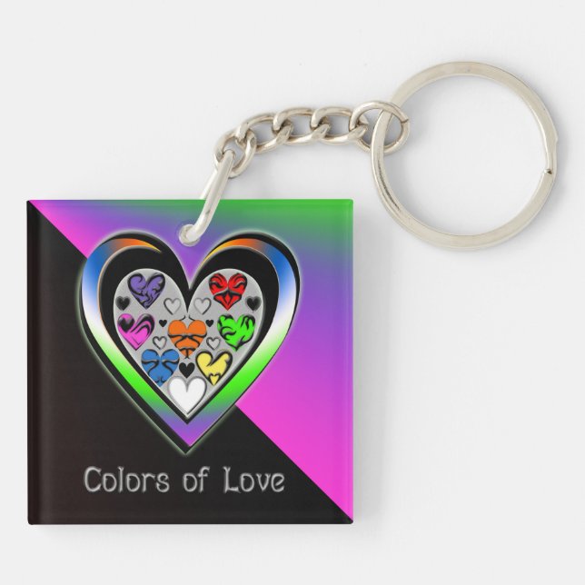 Colours of Love Keychain (Back)
