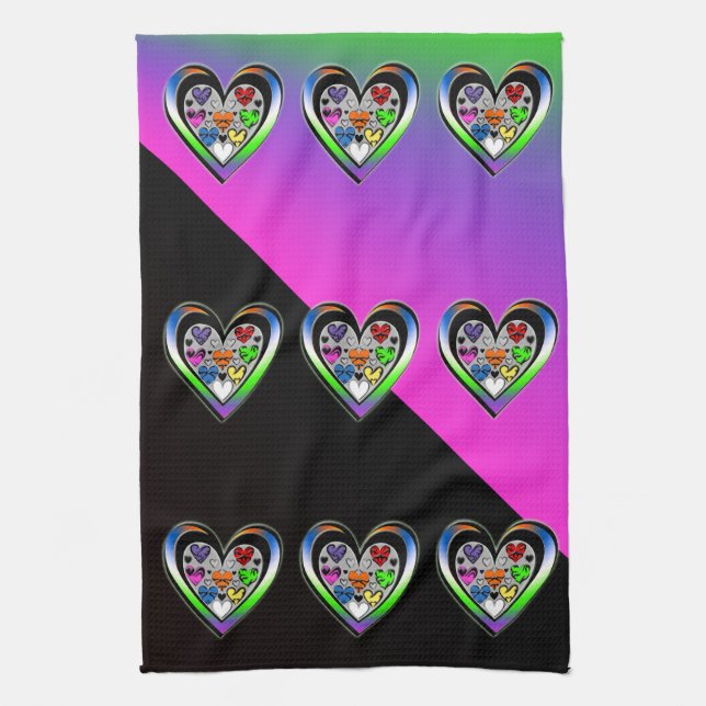 Colours of Love Kitchen Towel (Vertical)