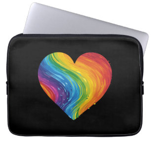 Colours of Love LGBT Heart for Acceptance Equality Laptop Sleeve