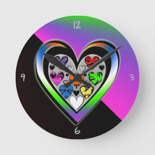 Colours of Love Round Clock