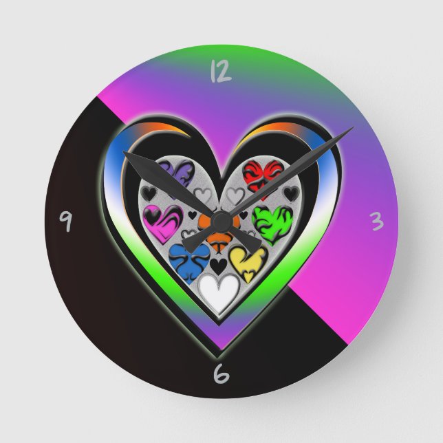 Colours of Love Round Clock (Front)