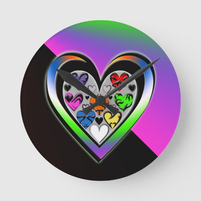 Colours of Love Round Clock (Front)